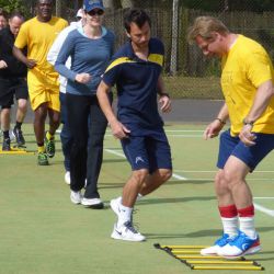 Séance de fitness de tennis, London