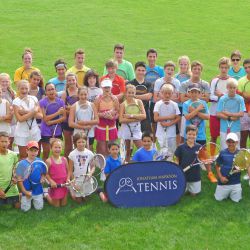 Les joueurs et les entraîneurs au Camp Oxford Tennis