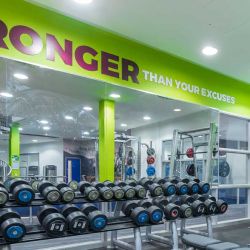 Weights room for tennis players at Easter Camp 